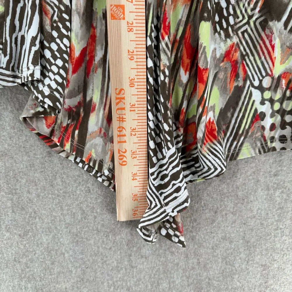 NWT CHICOS Asymmetrical Pull On Maxi Skirt Womens‎ LARGE Stretch Comfy Long Boho - Picture 4 of 9
